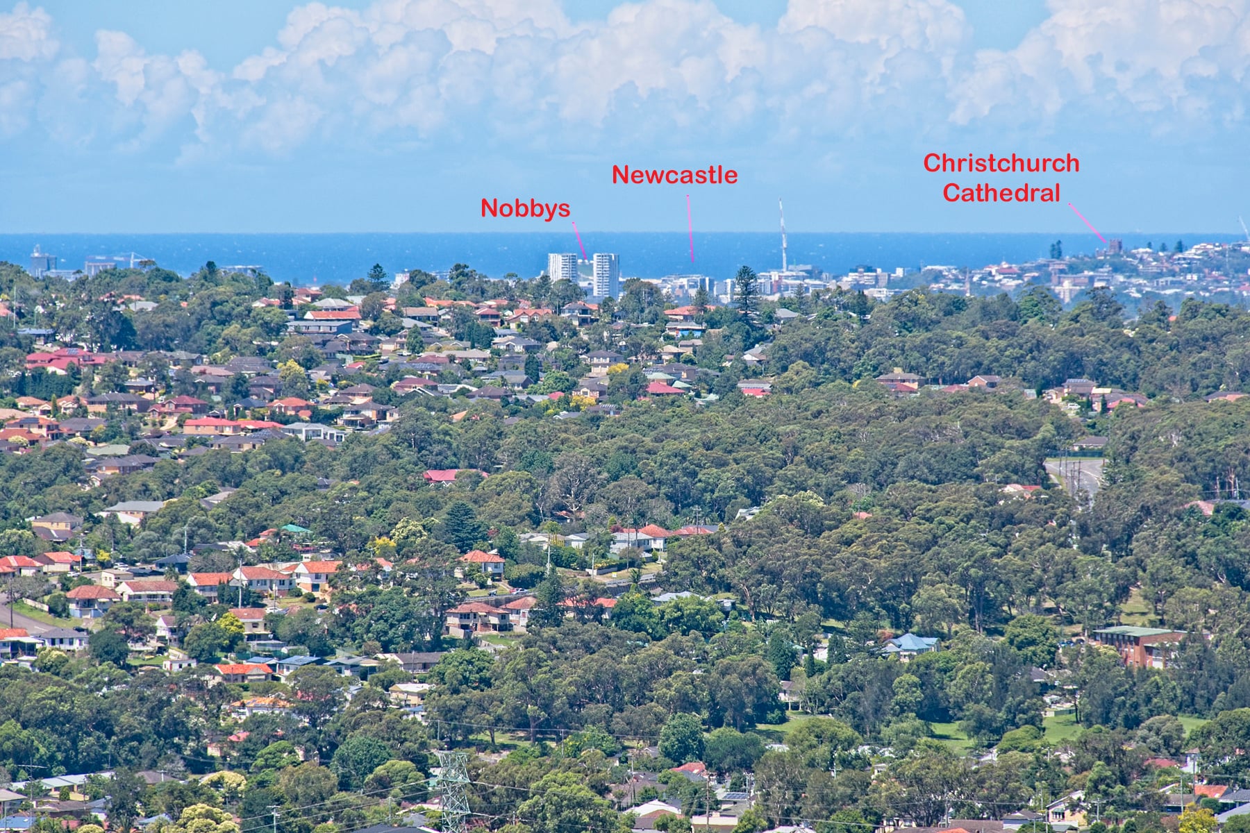 Read more about the article View to Newcastle City and the Ocean
